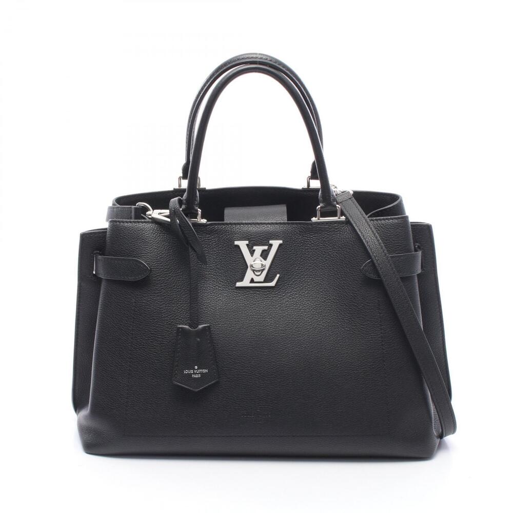 Louis Vuitton Lockme Day Top Handle Bag Leather Black